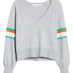 NEW Anthropologie Cupcakes & Cashmere Hazel Rainbow Stripe Sweater Sz SP Z522-25